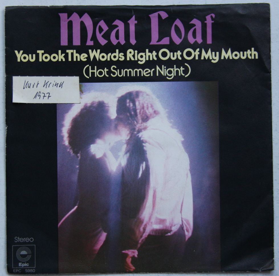 Meat Loaf You Took The Words Right Out Of My Mouth Records, Vinyl and