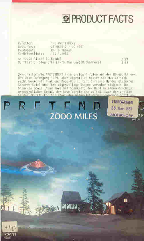 Pretenders - 2000 Miles Album