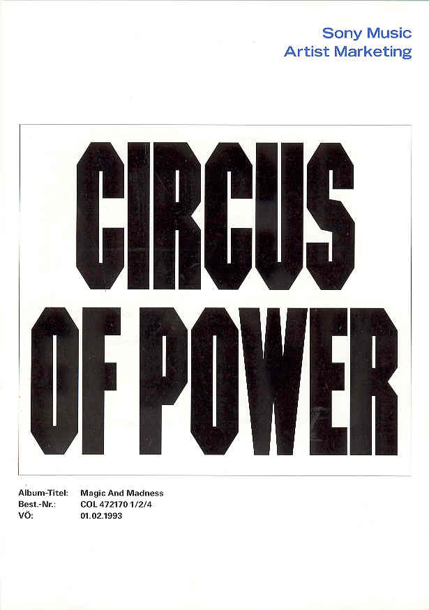 Circus Of Power Records, LPs, Vinyl and CDs MusicStack