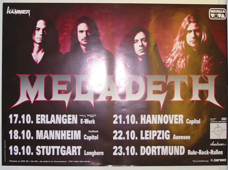 Megadeth - Cryptic Wings Tour