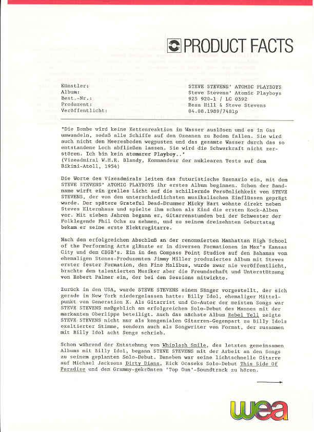 Click for more S.stevens Atomic Playboys listings