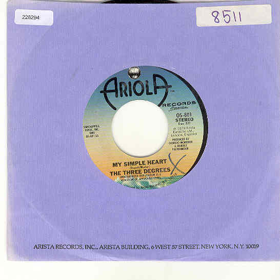 Three Degrees - My Simple Heart