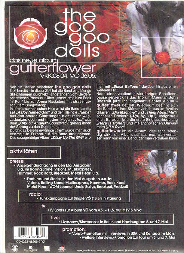 Goo Goo Dolls - Gutterflower Album