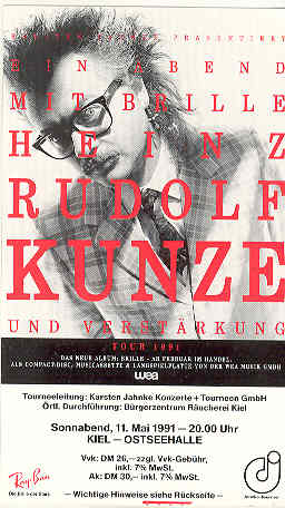 Concert-ticket Kiel 1991 listings
