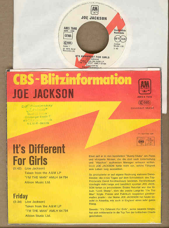 Joe Jackson - It's Different For Girls