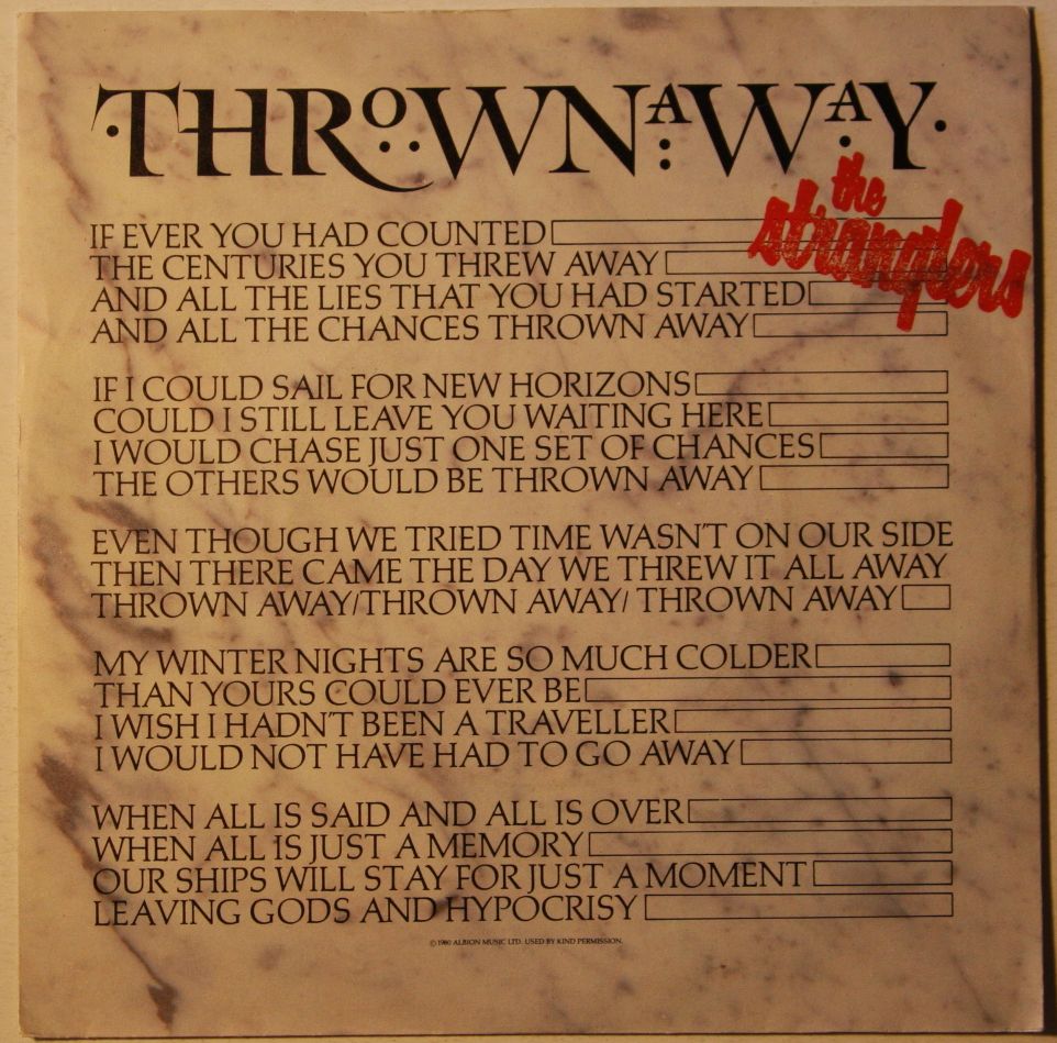Stranglers - Thrown Away