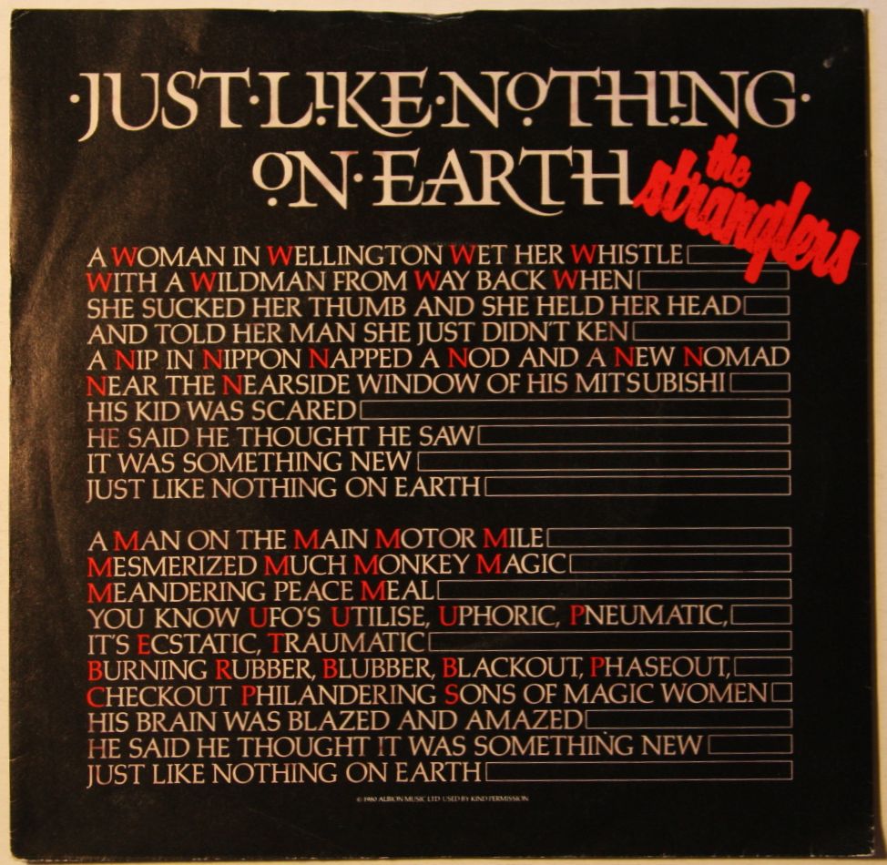 Stranglers - Just Like Nothing On Earth