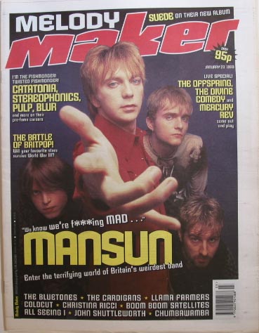 Mansun - Uk Melody Maker 23.01.1999