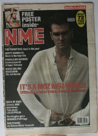 Uk Nme Magazine 16.9.1989 listings