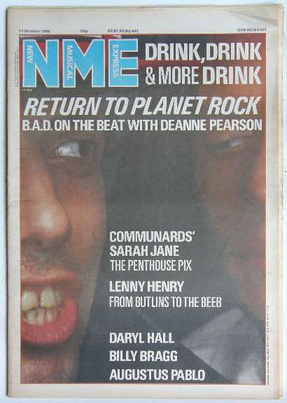 Big Audio Dynamite - Uk Nme Magazine 11. Oct 1986
