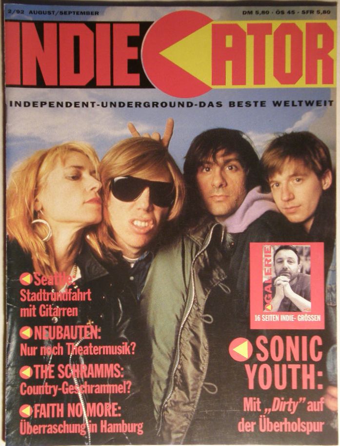 Sonic Youth - German Indiecator Magazine 2/92