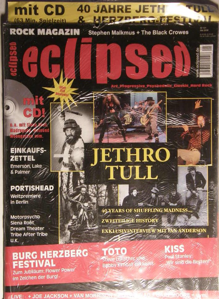 Jethro Tull - German Eclipsed Magazine Nr.101 May 2008