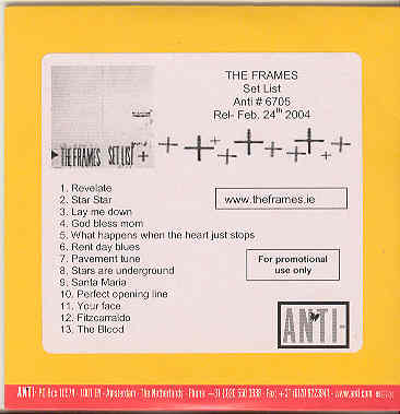 Frames - Set List