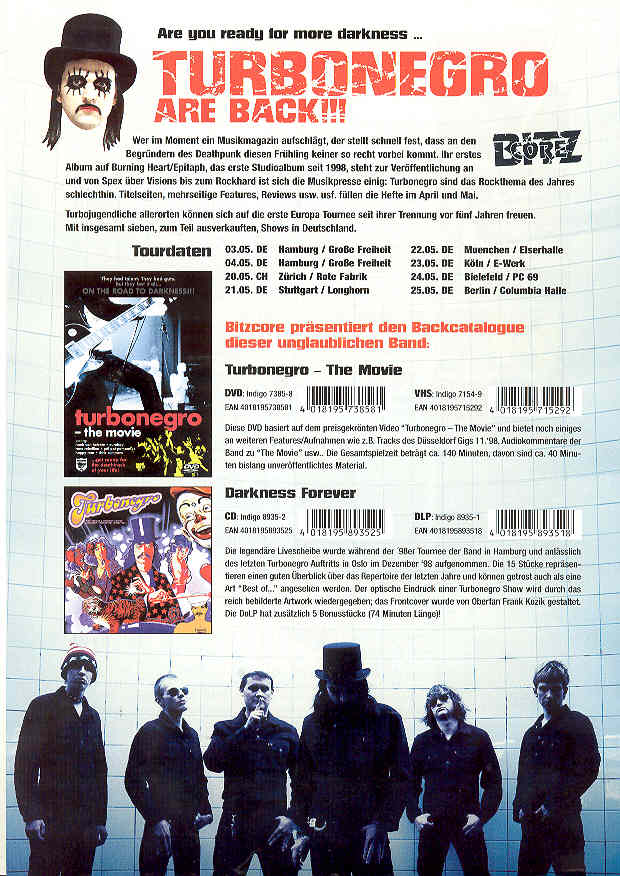 Click for more Turbonegro Are Back listings