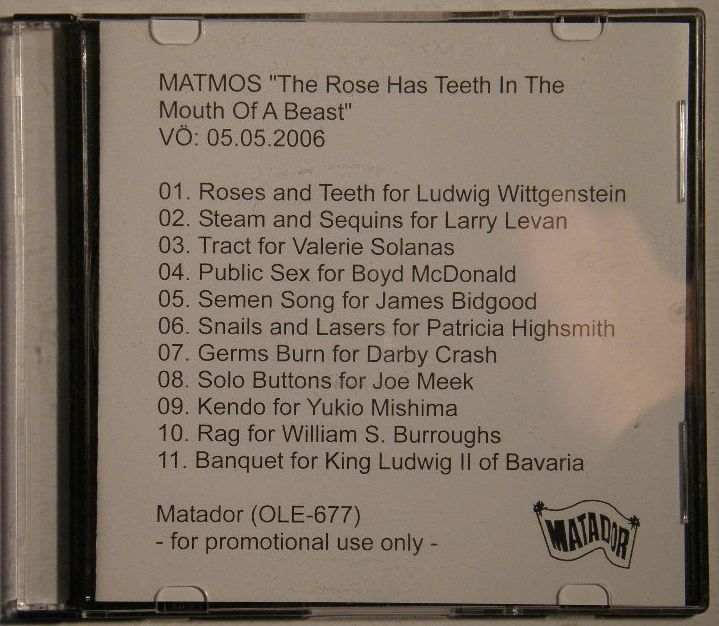 Matmos - The Rose Has Teeth In The Mouth Of A Beast