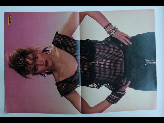 Madonna Bravo Poster - Vintage German Magazine Poster 28x42cm Mesh Shirt