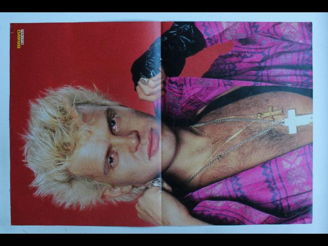 Billy Idol Bravo Poster - Vintage German Magazine Poster 28x42cm