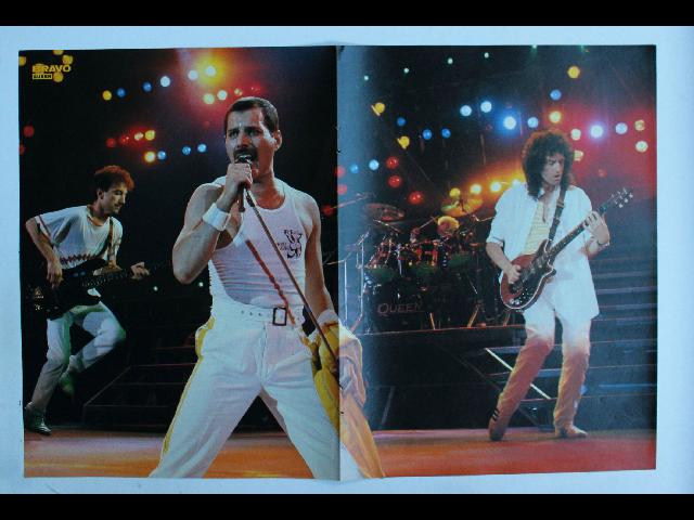 Queen Bravo Poster - Vintage German Magazine Poster 28x42cm Live On Stage