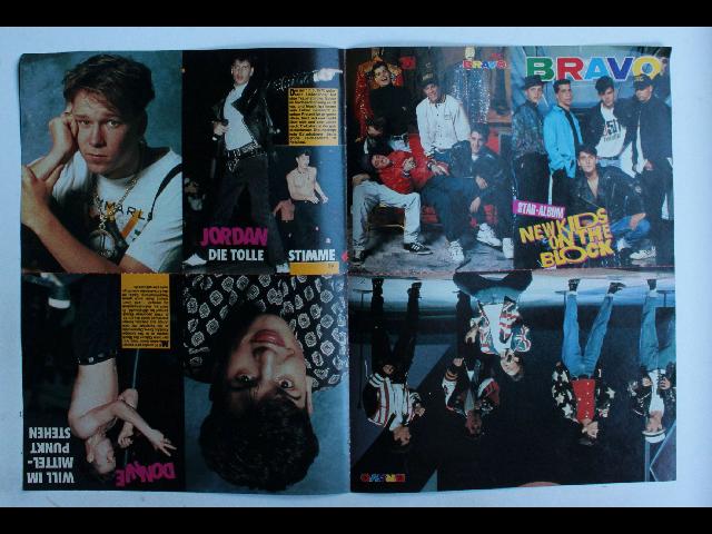 New Kids On The Block Vintage German Magazine Poster 28x42cm Star Album Booklet