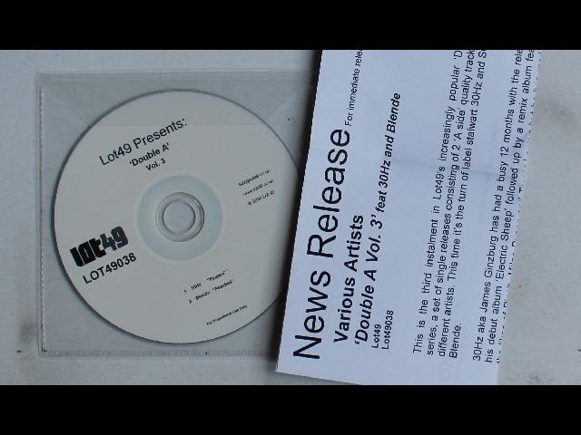 30Hz / Blende Double A (AA) Vol. 3 UK CDR Single 2008 Electro House