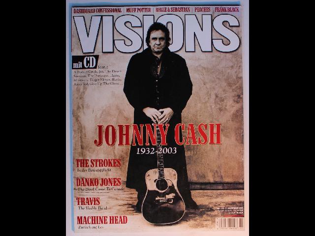 German Visions Magazine #128 Nov. 2003 Johnny Cash Strokes Danko Jones Travis