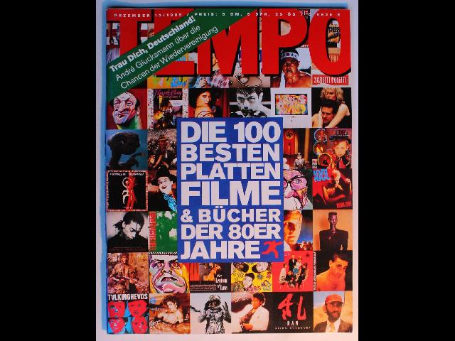 German Tempo Magazine Dezember 1989 Inc. 100 Top Albums etc. Of The 80s
