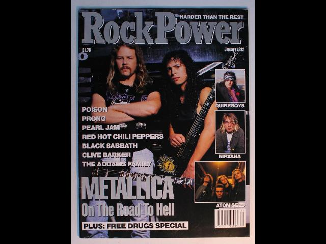 UK Rock Power Magazine January 1992 Metallica Nirvana Quireboys Black Sabbath