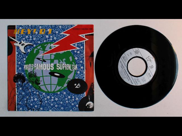 World's Famous Supreme Team Hey D.J. EU 7inch Vinyl Single 1984 Hip Hop